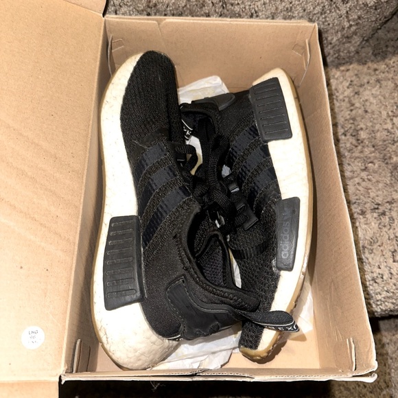 Adidas nmd r1 sneaker black white mens 5 - Picture 3 of 5